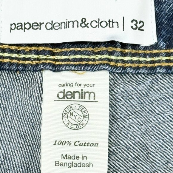 Paper Denim & Cloth Men's Cotton Relaxed Fit Vesta Blue Denim Shorts Size 32 NWT - Picture 8 of 12